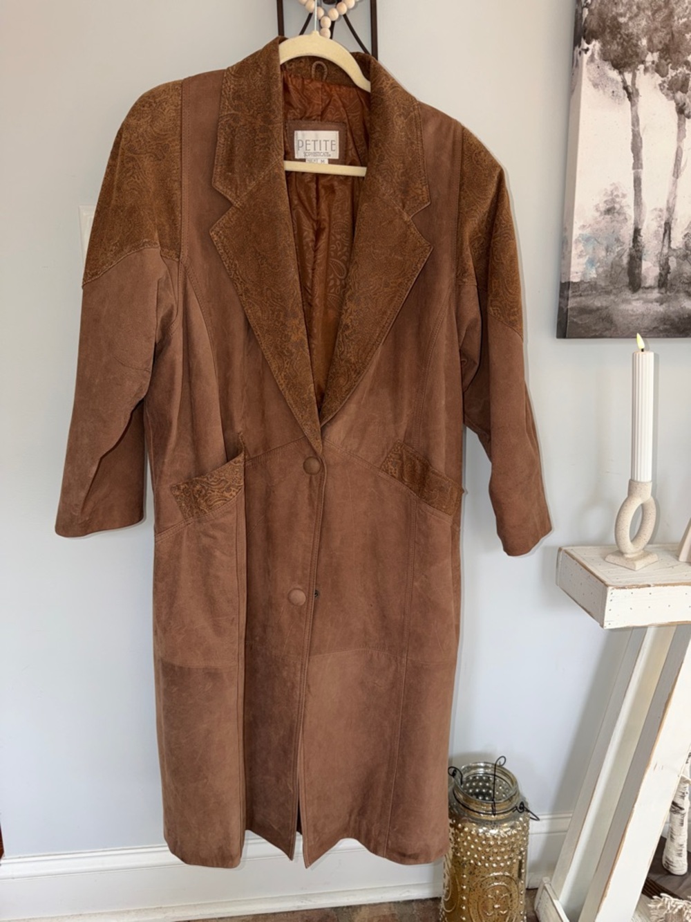 ⭐️Vintage 80’s Petite Sophisticate Leather Trench Coat⭐️